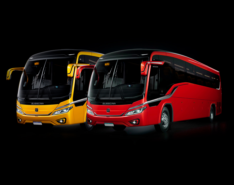 Los nuevos buses Busscar de la familia NB1.
