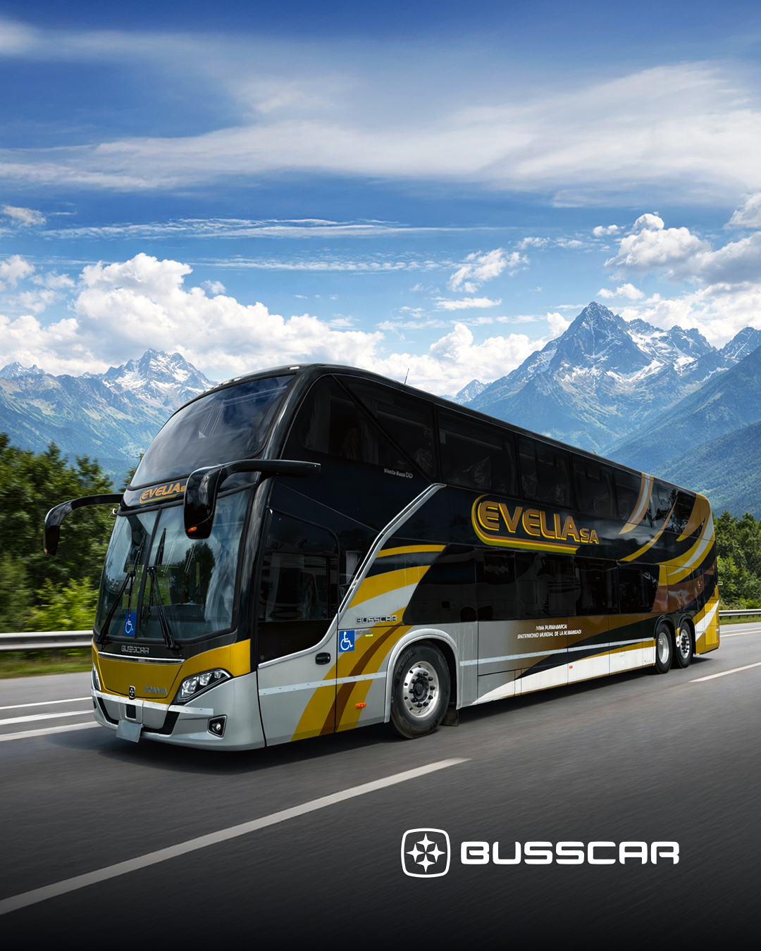 Vissta Buss DD reforça conforto e sofisticação em nova entrega da BUSSCAR ao cliente Evelia