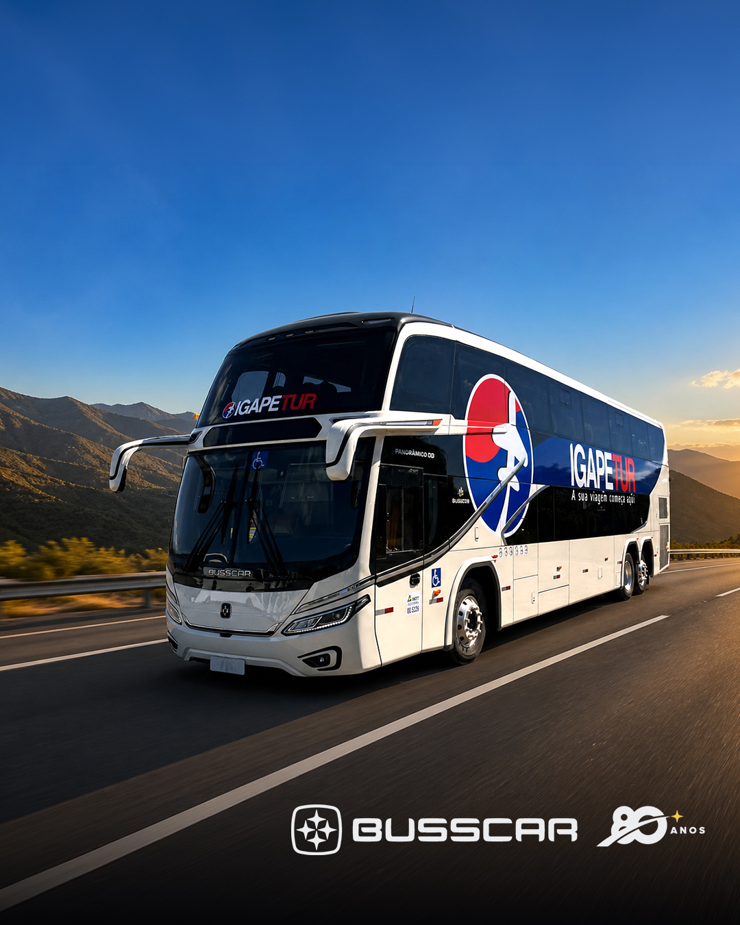 Panorâmico DD NB1 BUSSCAR chega à IGAPETUR e reforça padrão premium no transporte rodoviário