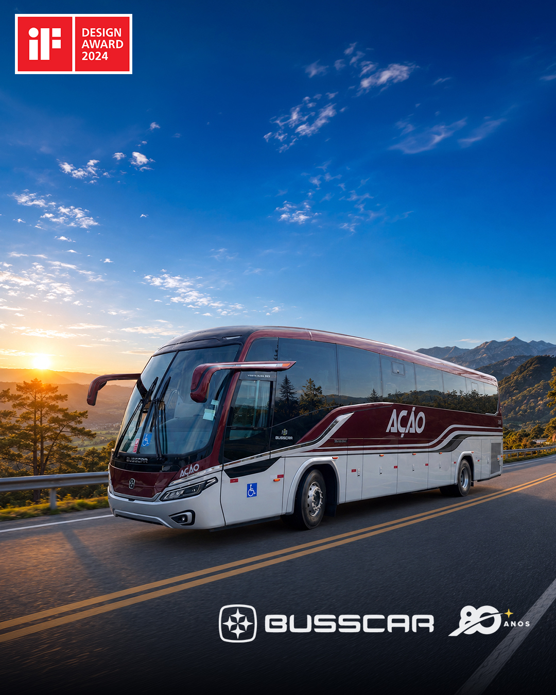 Dois Vissta Buss 365 NB1 da BUSSCAR reforçam a frota da AÇÃO Transportes