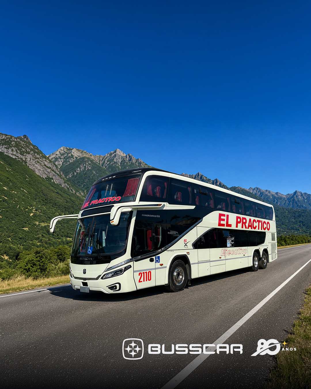 Dois Panorâmicos DD NB1 da BUSSCAR chegam à Argentina para integrar a frota da El Practico com tecnologia, conforto e segurança