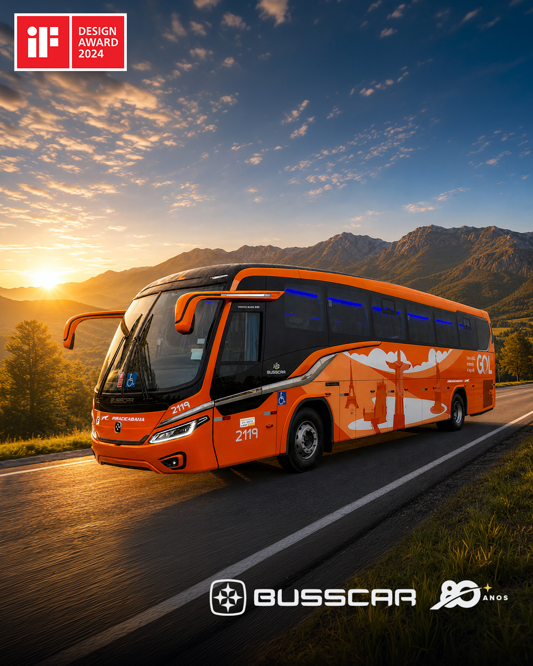 BUSSCAR entrega sete Vissta Buss 345 NB1 para transporte de tripulações da GOL