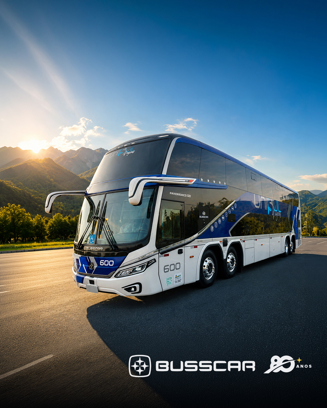 BUSSCAR entrega segundo Panorâmico DD NB1 à Unisul Viagens